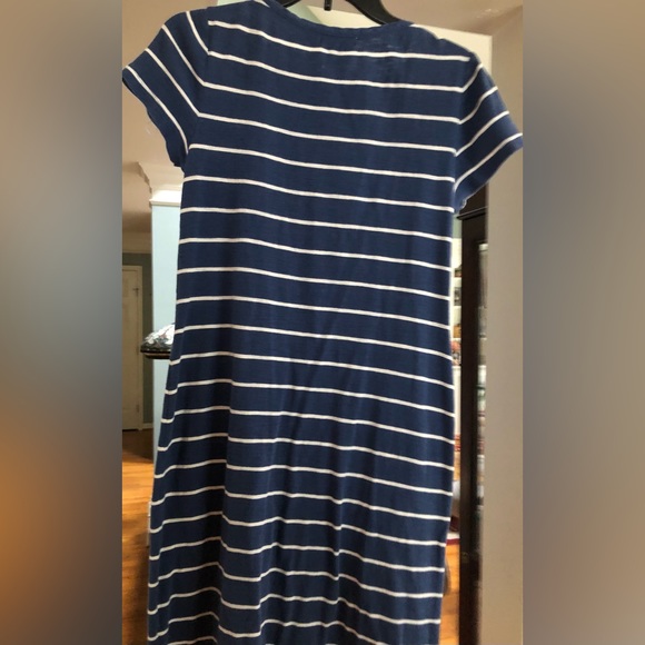 RALPH LAUREN Jeans Blue & White Striped Nautical Style Dress  Size M - Picture 3 of 3